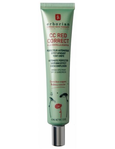 ERBORIAN CC Red Correct crème anti-rougeurs Soin correcteur “anti rougeurs” SPF 25, effet apaisant.