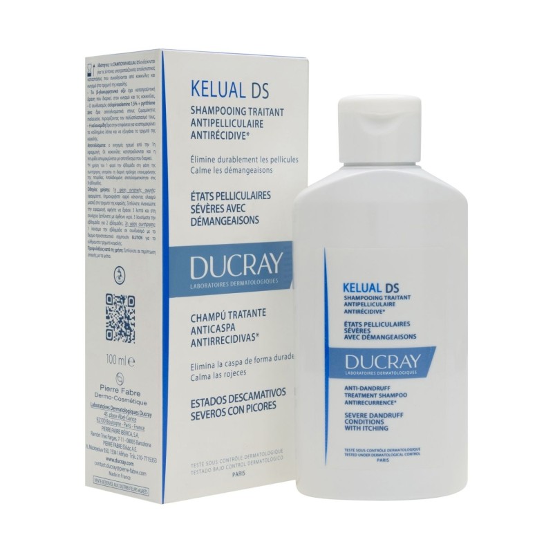 DUCRAY KELUAL DS SHAMPOOING TRAITANT ANT-PELLICULAIRE ANTI-RECIDIVE 100ML